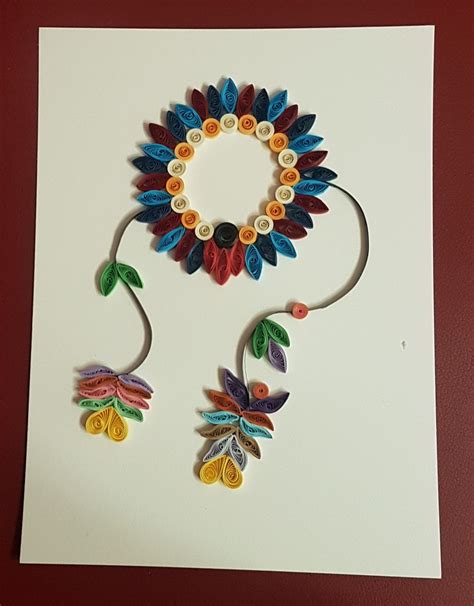 garland  artwork  crafted  quilling strips card making