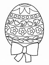 Easter Egg Coloringpagesonly Pages Eggs Ribbons sketch template