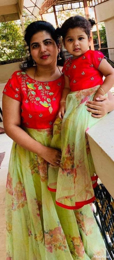adorable mothers and daughters matching outfit ideas indian fashion