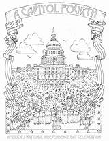 Coloring Pages Washington Dc July 4th Monument Capitol Adults Fourth Printable Print Color National Hand Washing Pdf Monuments Getcolorings Getdrawings sketch template