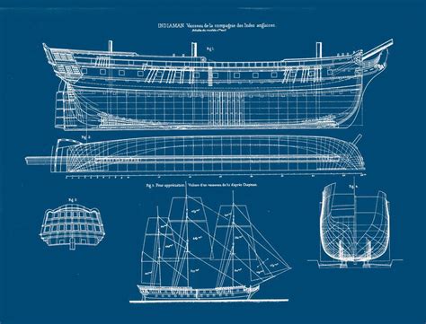 ship blueprint nautical technical drawing   empressionista tall