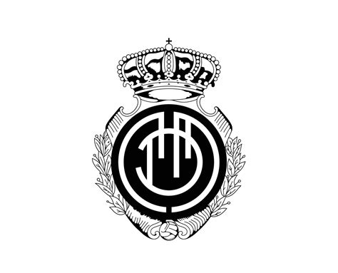 real mallorca club logo symbol black la liga spain football abstract design vector illustration