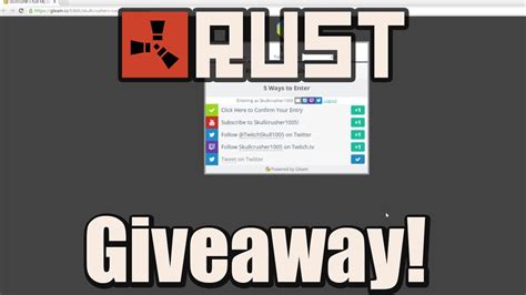 rust steam key giveaway youtube
