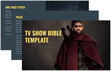 create  tv show pitch bible  sells   template