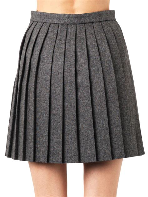 pleated gray skirt hot blonds sex