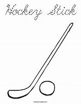 Hockey Stick Coloring Outline Cursive Built California Usa sketch template