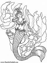 Mermaid Colorear Sirena Mermaids Print sketch template