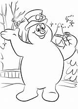 Frosty Snowman Coloring Pages Printable Greetings Template Pencil Dot Characters Cartoon Paper Categories sketch template
