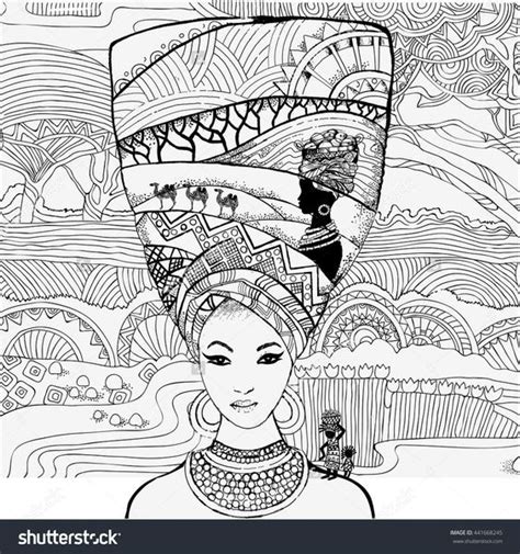 pin  natural girls united  coloring pages african drawings