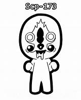 Scp 173 Coloring Pages Monster Printable Creepy Kids sketch template