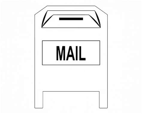 mail box outline svg mail box svg mail svg mail box cut etsy
