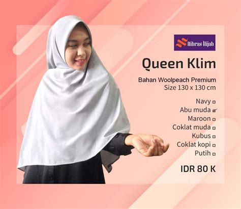 koleksi terbaru jilbab segi empat nibras queen klim