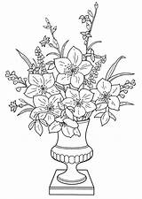 Flower Coloring Pages Arrangement Printable Getdrawings sketch template