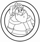 Lantern Old Coloring Fashioned Pages Circle Template Santa sketch template
