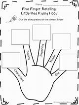 Finger Retell Retelling Worksheets Sequencing sketch template