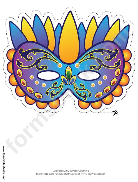 mardi gras celebration mask template printable
