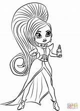 Shimmer Shine Coloring Zeta Pages Sorceress Printable Print Color Girls Sheets Drawing Getcolorings Characters Getdrawings Paper Colorings Cartoon Club sketch template