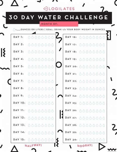 30 Day Challenge Printable Free Letter Templates