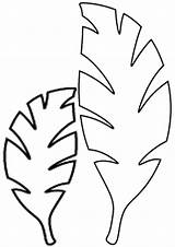 Jungle Leaves Drawing Leaf Template Rainforest Printable Getdrawings sketch template