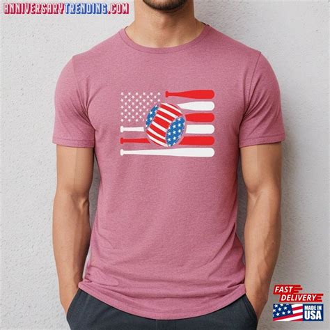 American Flag Shirt Baseball 4th Of July Unisex T Shirt