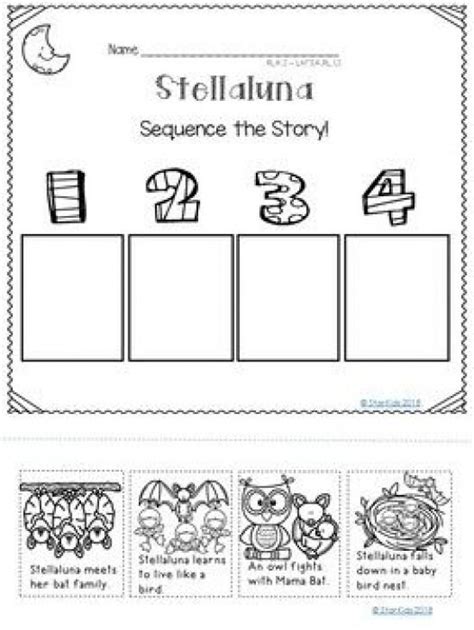 printable stellaluna worksheets