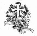 Skulls Crosses Sketches Crossbones sketch template