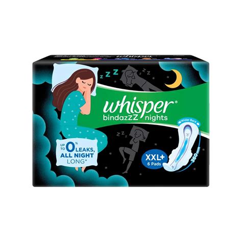 buy whisper bindazzz nights xxl plus 6 pads online and get upto 60 off