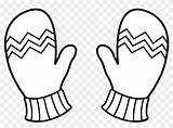 Gloves Coloring Mitten Pages Clip Clipart Transparent Popular sketch template