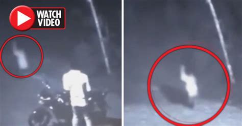 shock footage shows ‘ghost of the woman in white terrifying motorist