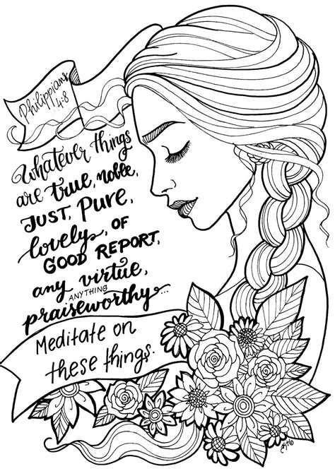 coloring page beautifully illustrated bible verse  decided
