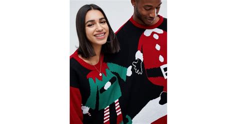 asos boohoo santa and elf two person holiday sweater 44