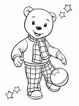 Rupert Bear Coloring Playing Ball Pages Badger Bill Mom Friends His sketch template