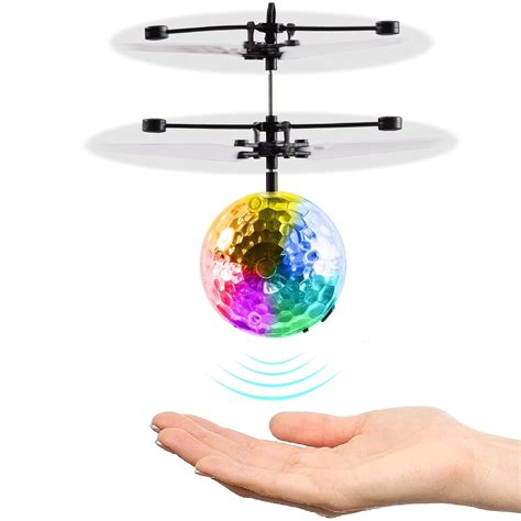 buy magic flying ball toy infrared induction rc helicopter drone disco light leds unique