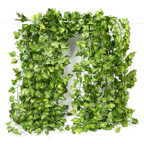 fake vines ivy leaves garland  strands ft artificial plants greenery garland faux green