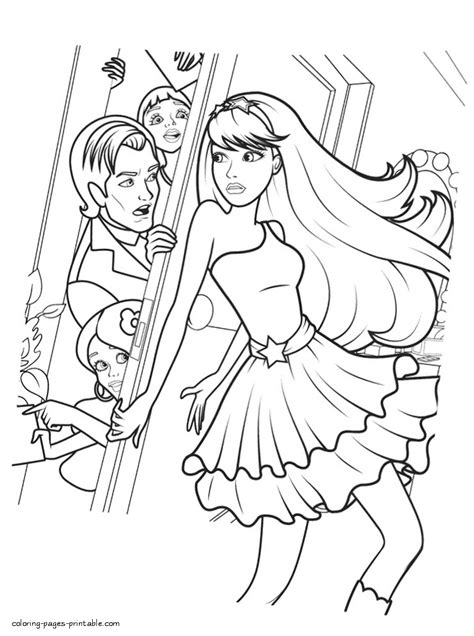 coloring pages barbie  popstar coloring pages printablecom