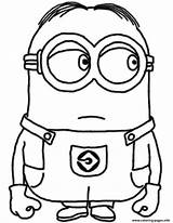 Coloring Minion Despicable Pages Dave Print Printable Minions Color Characters Colouring sketch template