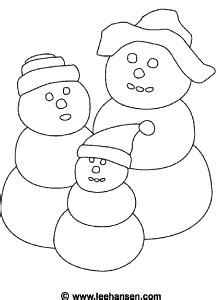 snowman family coloring page printable