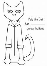 Pete Cat Coloring Buttons Preschool Groovy Math Pages Activities Books Printable Template Book Color Print Cats Kindergarten Printables Activity Clipart sketch template