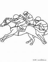 Coloring Horse Race Pages Drawing Coloriage Course Cheval Galop Color Sport Equitation Print Corrida Colorier Sur Drawings Competition Galloping sketch template