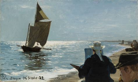 p s krøyer artists on skagen south beach 15 september