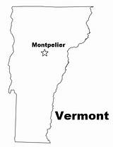 Vermont Coloring Map State sketch template