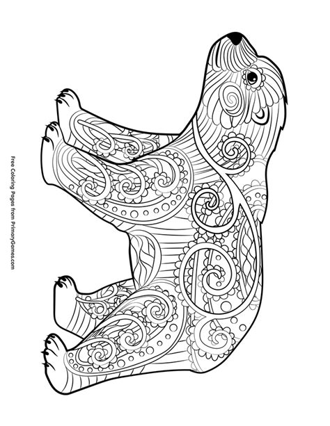 baby polar bear coloring page  printable  bear coloring