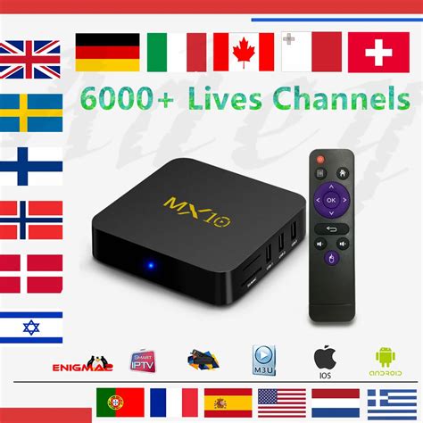 iptv box mx android tv box  gbgb  year europe iptv subscription french spain italy