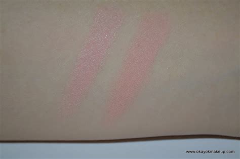 okay ok makeup comparison swatch review giorgio armani sheer blush 2 vs nars sex appeal
