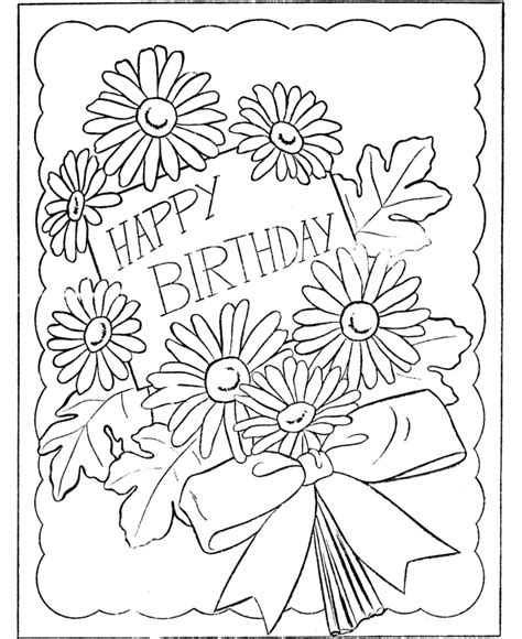 birthday cards coloring pages  printable coloring pages
