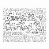 Fearfully Coloring Wonderfully sketch template