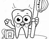 Toothbrush Cepillo Dientes Historieta Diente Sostiene Tooth Colorir Teeth Dente Seda Colorea sketch template