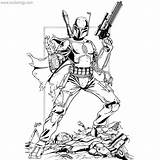 Fett Mandalorian Jango Xcolorings sketch template