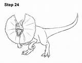 Dilophosaurus Dinosaur Jurassic How2drawanimals sketch template