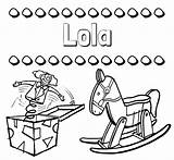 Lola Colorear Nombres sketch template